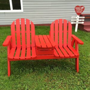Double chair panted red