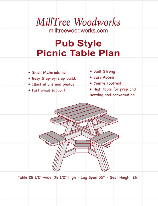 Cover page of the pub style picnic table.
