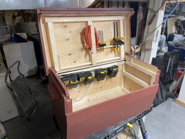 Jobsite toolbox open