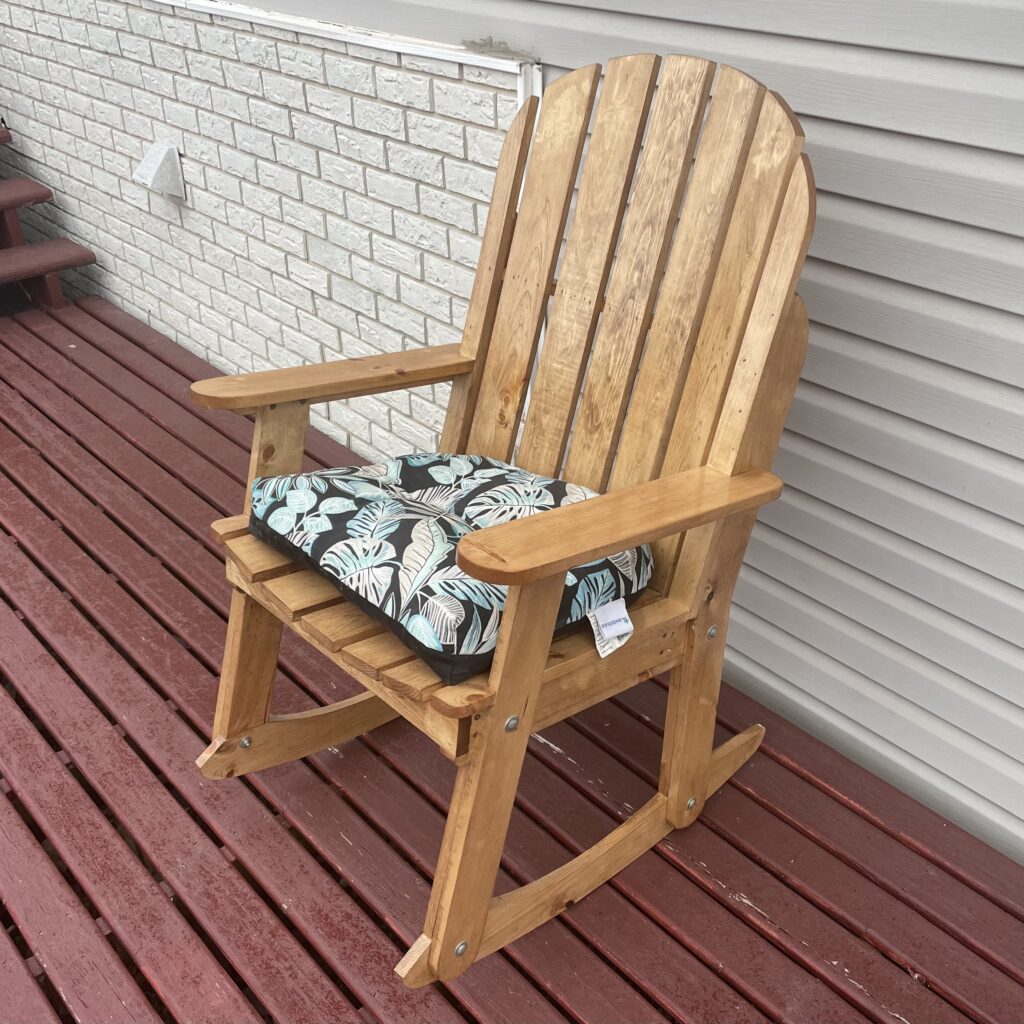 Rocking Chair with a seat cushion